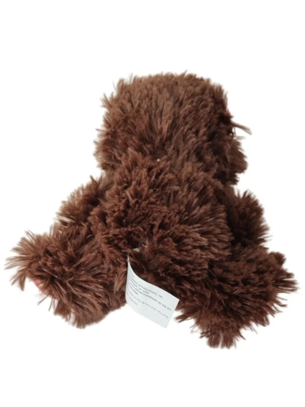Greenbrier Brown Bear Plush Stuffed Animal Heart Nose with Glitter Ears and Feet